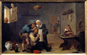 The surgical operation. Painting by David Teniers II the younger (1610-1690)