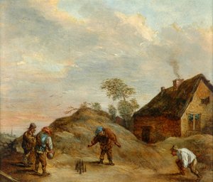 Men Playing At Bowls by David Teniers the Younger