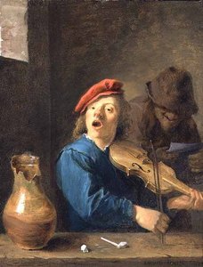 The Fiddler by David Teniers the Younger