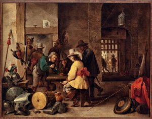 The Guard House, Soldiers Playing and Betting by David Teniers the Younger