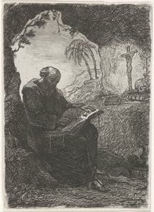 Monk in a Cave by David van der Kellen