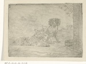 Two Dogs by David van der Kellen