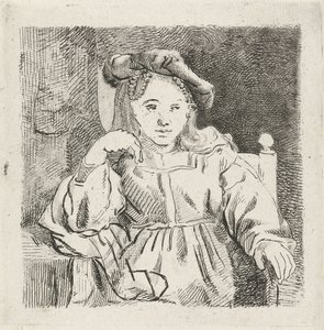 Seated Girl by David van der Kellen