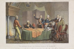 Acceptance of the High Command by the Triumvirate in the Name of the Prince of Orange, 21 November 1813 by David van der Kellen