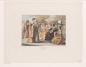 Noblewomen in the Fifteenth Century (title on object) by David van der Kellen