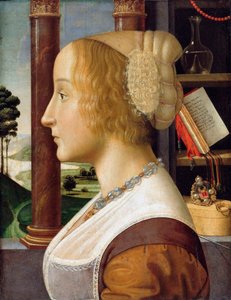 Profile Portrait of a Young Woman by Davide Ghirlandaio