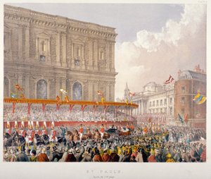 Royal Procession Passing the East End of St Paul