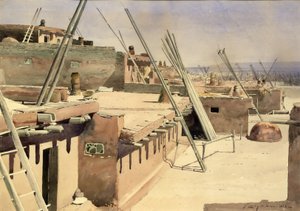 Street in the Pueblo of Zuni, New Mexico, 1888