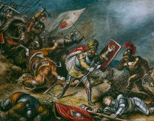 Richard III Fighting on Foot on Bosworth Field