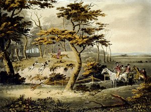 Afternoon, Foxhunting, engraved by J.H. Clarke and F. Jeakes