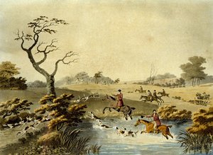 Noon, Foxhunting, engraved by J.H. Clarke and F. Jeakes