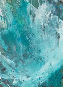 Abstract Teal Flow by Deb Chaney