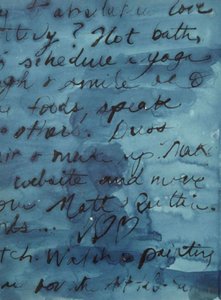 Blue Ink Script by Deb Chaney