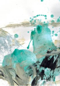 Dynamic Teal Splash by Deb Chaney