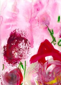 Expressive Pink Blooms by Deb Chaney