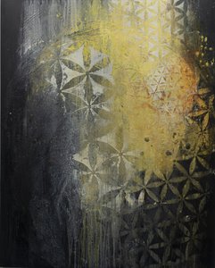 Sacred Geometry Gold Glow by Deb Chaney