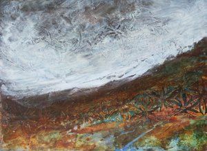 Stormy Mountain Landscape by Deb Chaney