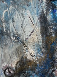 Textured Blue Gold Abstract