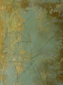 Textured Geometric Gold Lines by Deb Chaney
