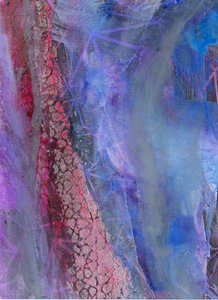 Vibrant Blue Magenta Flow by Deb Chaney