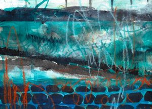 Vibrant Teal Layers
