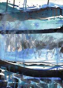 Winter Blue Landscape