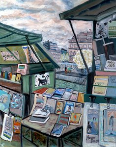 Shops On Seine, 2022 by Deborah Eve Alastra
