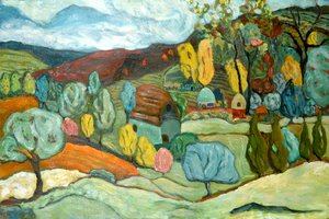 Village Fall, 2019 by Deborah Eve Alastra