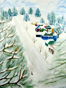 Village Snow, 2014 by Deborah Eve Alastra