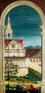 Perspective painted on the rear section of the 16th century choir, Church of Saint Jerome, Biella