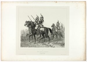 11th Dragoons Advance Guard, from Souvenirs d’Italie: Expédition de Rome by Denis Auguste Marie Raffet