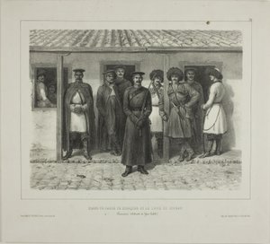 Cossack Bodyguards of the Line, Kuban, Taman, Strait of Yeni-Kale, October 9, 1837 by Denis Auguste Marie Raffet