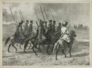 Cossack Escort to the Border of Kuban, Taman (Central Russia), October 11, 1837