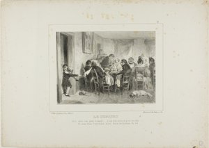 The Dessert: My eldest is full of spirit!...he is very advanced for his age...I intend to make a lawyer of him. by Denis Auguste Marie Raffet