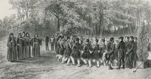 Wallachian Round, Performed by the Tsiganes and Danced by the Second Regiment Musicians at the Home of Prince Ghika, Ghospodar, Wallachia, 1839 by Denis Auguste Marie Raffet