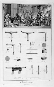 Interior of an Ironmongers, and Plans of Instruments by Denis Diderot
