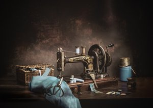 Antique Sewing Still Life by Denis O Reilly