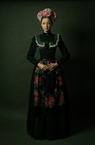 Young Woman Floral Folk
