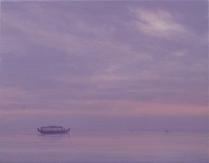 Fishing Boat on Vembanad Lake, Kerala by Derek Hare