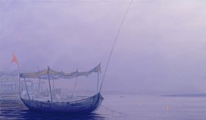 Prayer Candles on The Ganges by Derek Hare