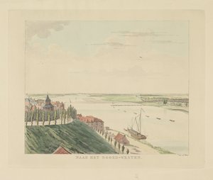 View of the Valkhof and the Waal to the Northwest of Nijmegen by Derk Anthony van de Wart