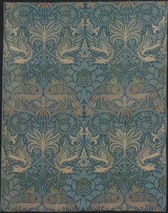 Panel Entitled Peacock and Dragon