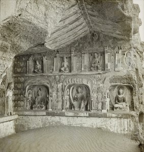 Statues of Buddhas and Bodhisattvas, Cave 259, North Wall, Dunhuang Caves, China by Desmond Parsons