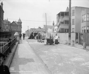 Cooking in a San Francisco street