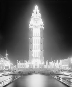 Dreamland at night, Coney Island, New York City, c.1905