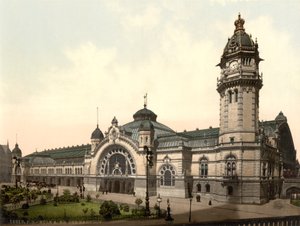 Railway Station, Cologne, Germany by Detroit Publishing Co.