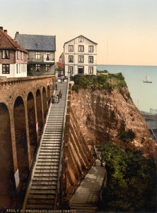 The Grand Staircase, Helgoland, Germany, Photochrome Print, c.1900