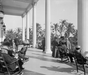 Veranda of the Hotel Royal Palm, Miami, Florida, c.1905