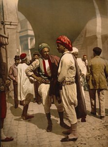 Turbanned men in Tunis, c.1899