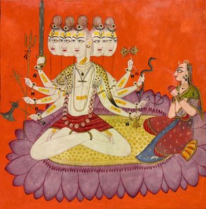 Sadashiva Worshipped by Parvati, c.1690
